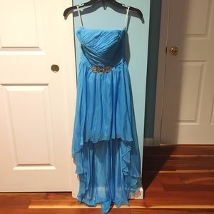 Jessica McClintock High Low Dress Blue